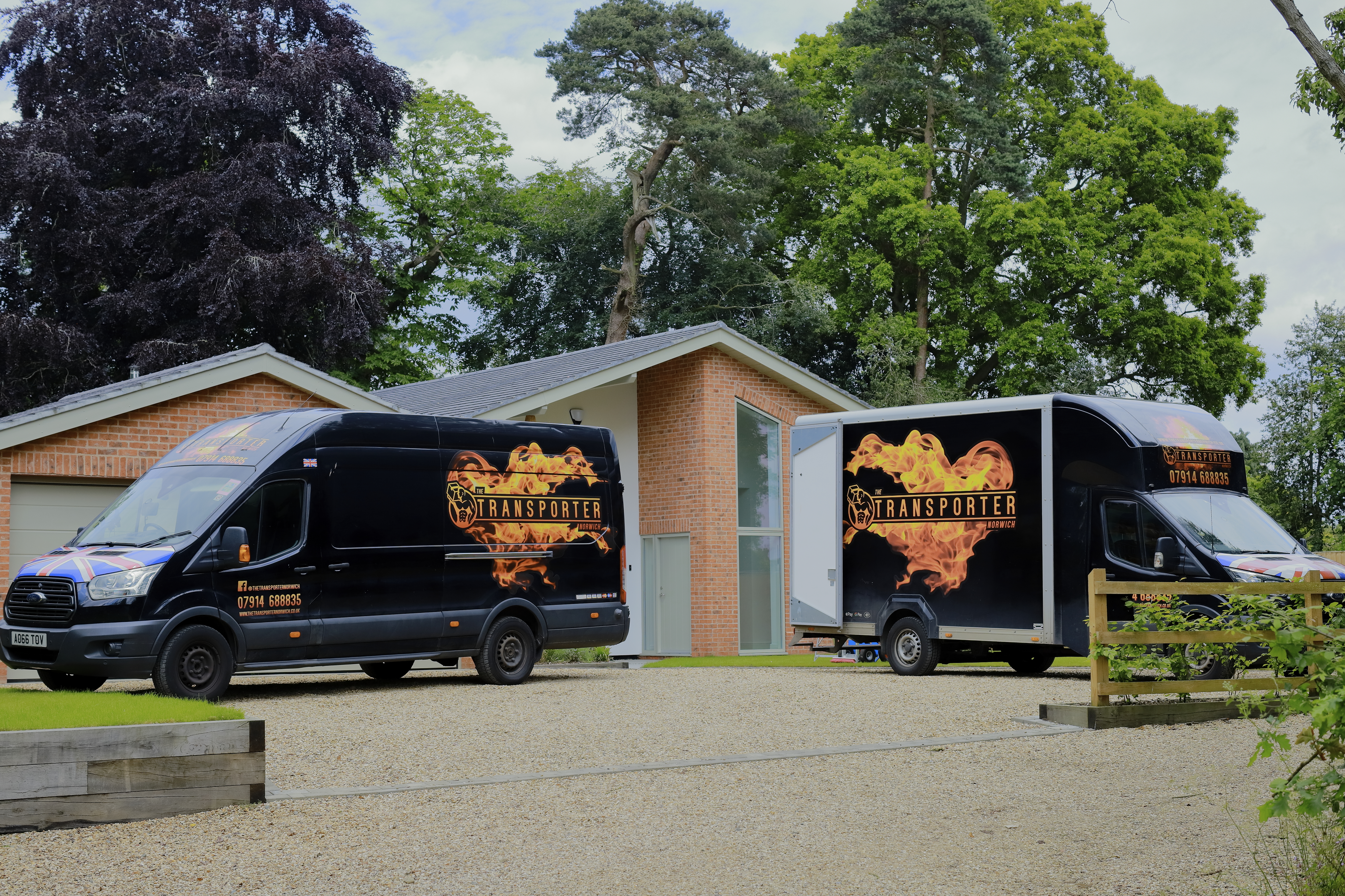 The Transporter Norwich branded vans